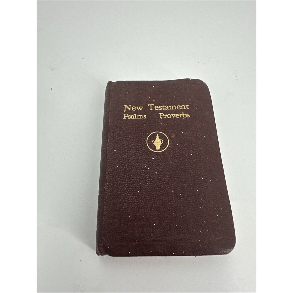 Vintage WWII Gideons New Testament Psalms Proverbs Bible Vest Pocket Size 1961